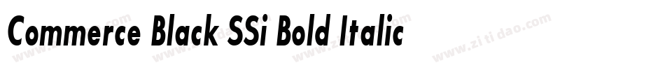 Commerce Black SSi Bold Italic字体转换